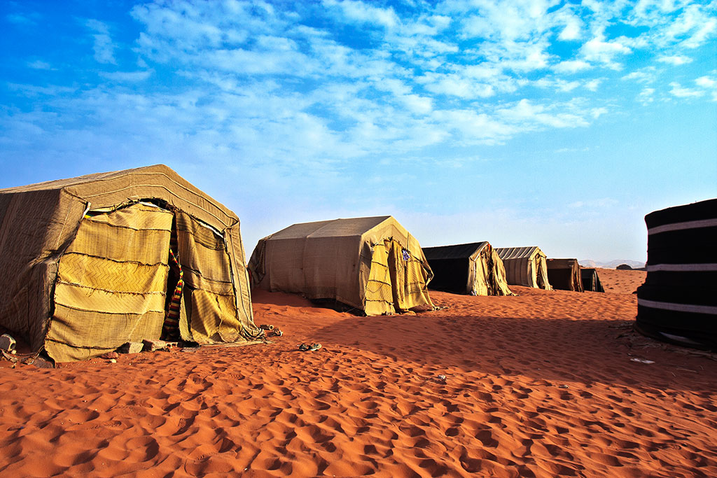 acampamento no deserto