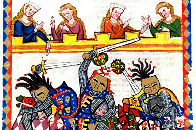 torneio militar no Codex Manesse