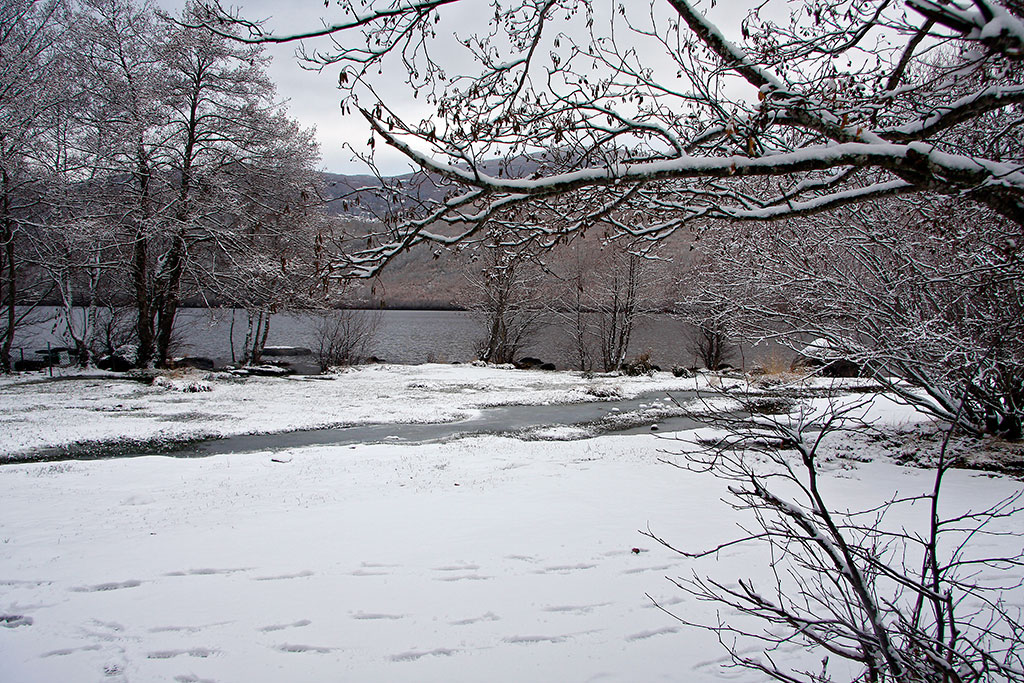 neve no lago de sanabria