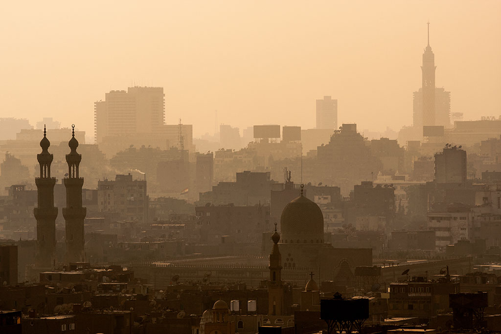 smog na cidade do Cairo
