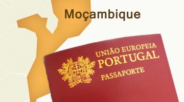mapa moçambique e passaporte