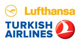 logótipo Lufthansa e Turkish Airlines
