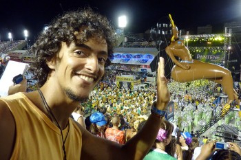 Frederico no Sambódromo do Rio de Janeiro