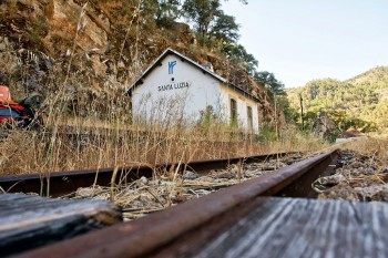 estação de Santa Luzia na linha ferroviária do Tua