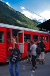 Turistas no comboio de Montenvers em Chamonix