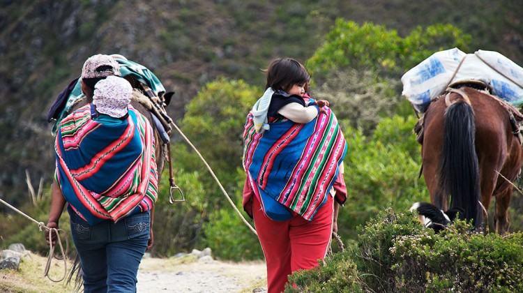 população quechua na primeira parte do caminho inca
