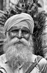 homem indiano com grandes barbas e turbante