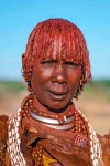 matriarca de uma tribo hammer no Vale de Omo, Etiópia