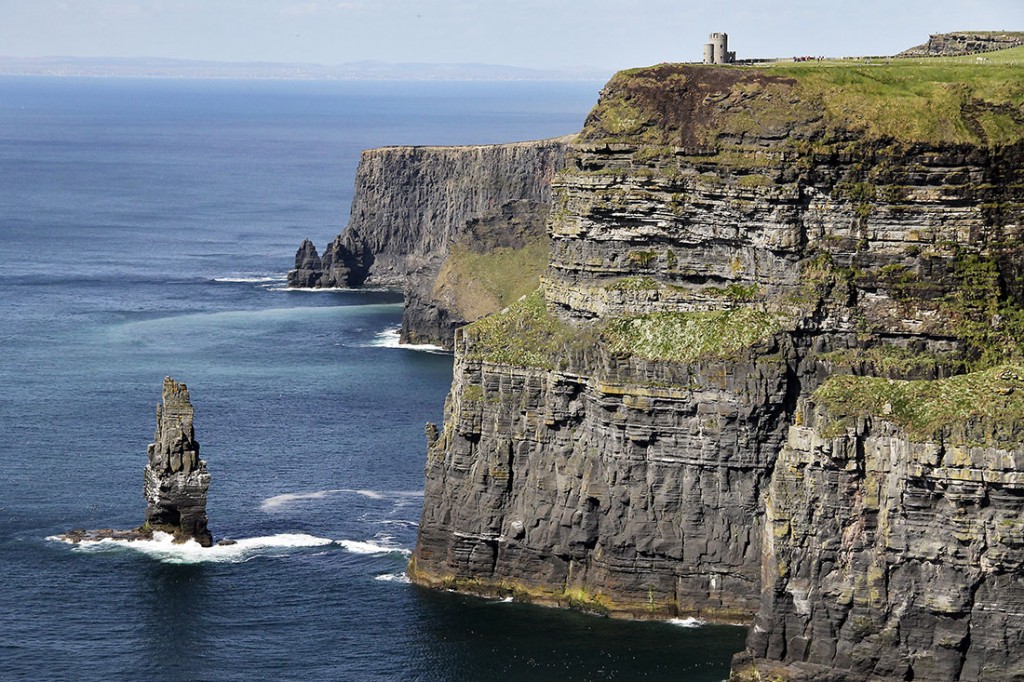 Paisagem dos Cliffs of Moher na Irlanda.